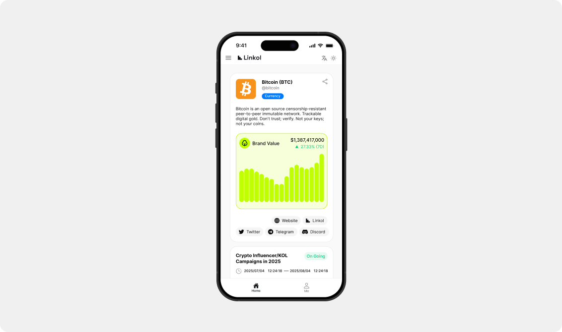 Linkol AI campaign on mobile