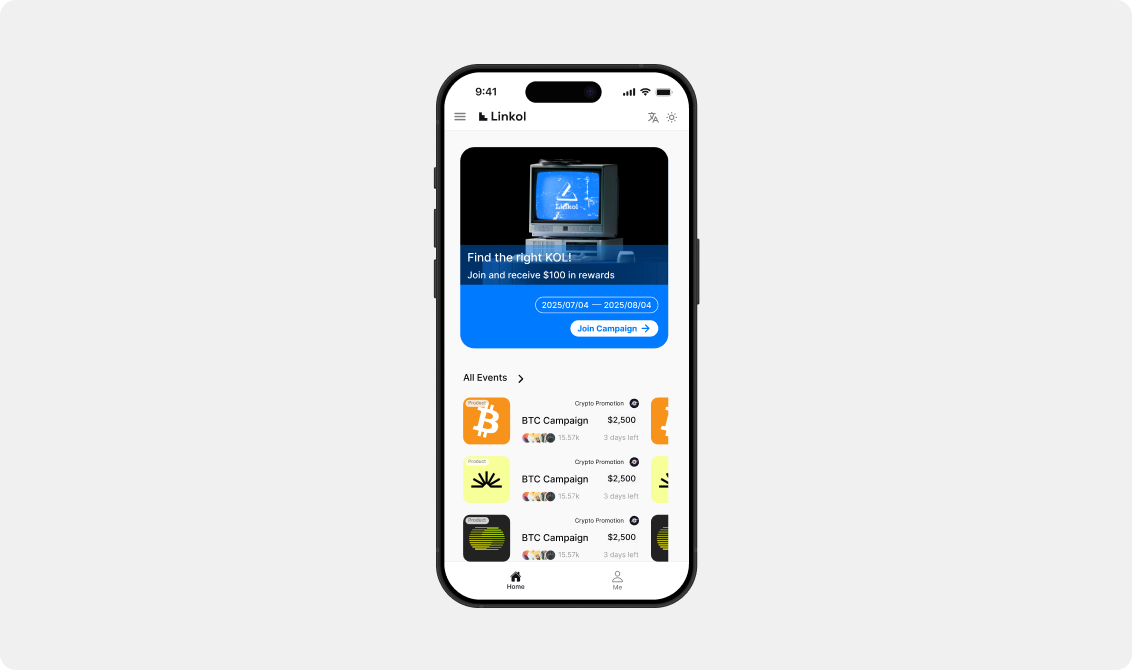 Linkol AI mobile campaign details